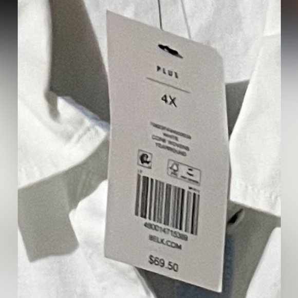 Plus Size Button Up Oxford Boyfriend Shirt - Picture 2 of 2